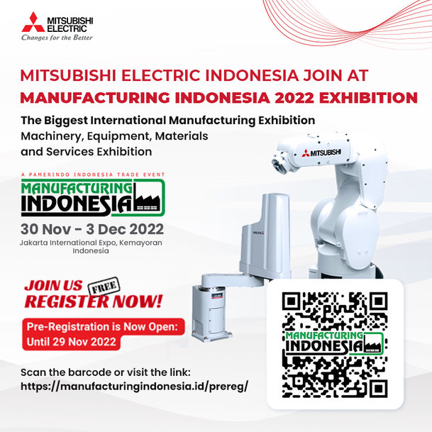 PT. Mitsubishi Electric Indonesia akan bergabung pada Pameran Manufacturing Indonesia Series 2022